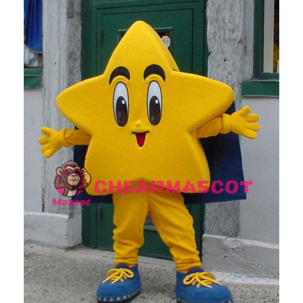 Happy Yellow Star Mascot Costume