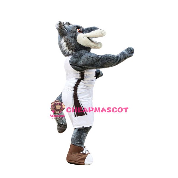 Grey Sport Wolf Mascot Costume
