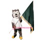 Sport Grey & White Wolf Mascot Costume