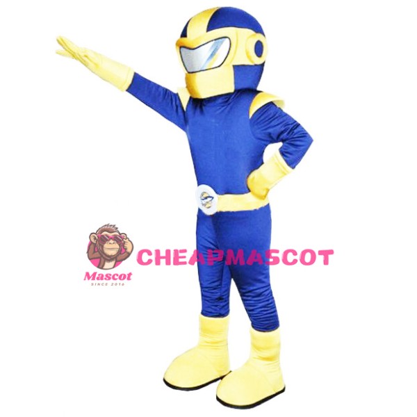 Blue & Yellow Superman Mascot Costume