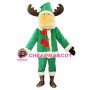 Christmas Green Reindeer Mascot Costume