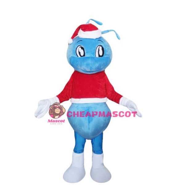 Christmas Blue Ant Mascot Costume