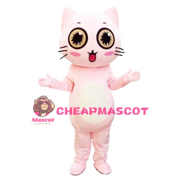 Pink Animal Cat Mascot Costume