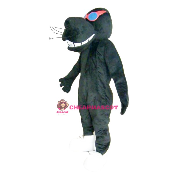 Black Lightweight Leopard Mascot Costume