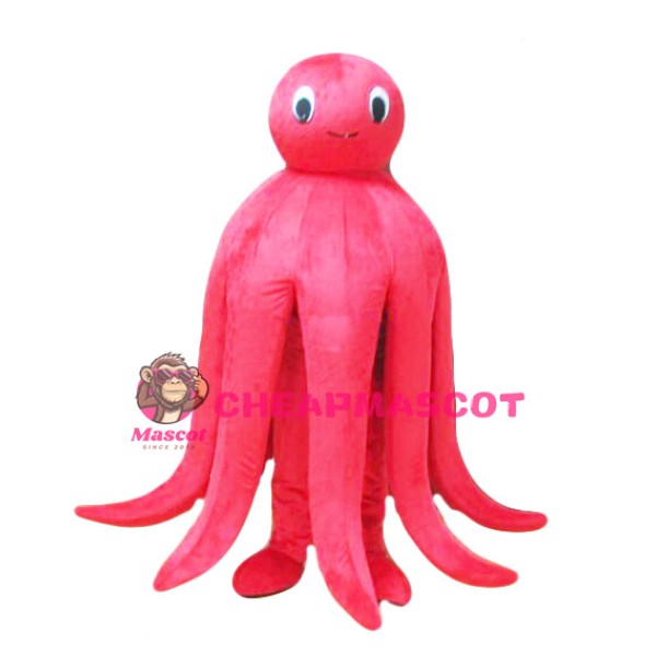 Lovely Red Octopus Mascot Costume