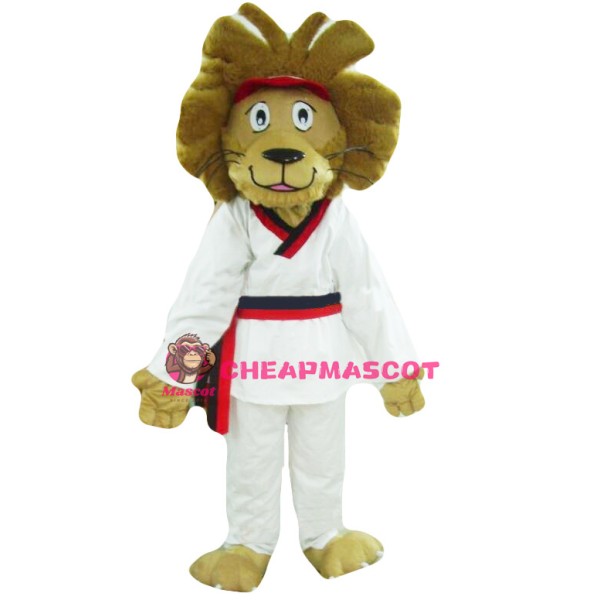 Judo Dress Lion Mascot Costume