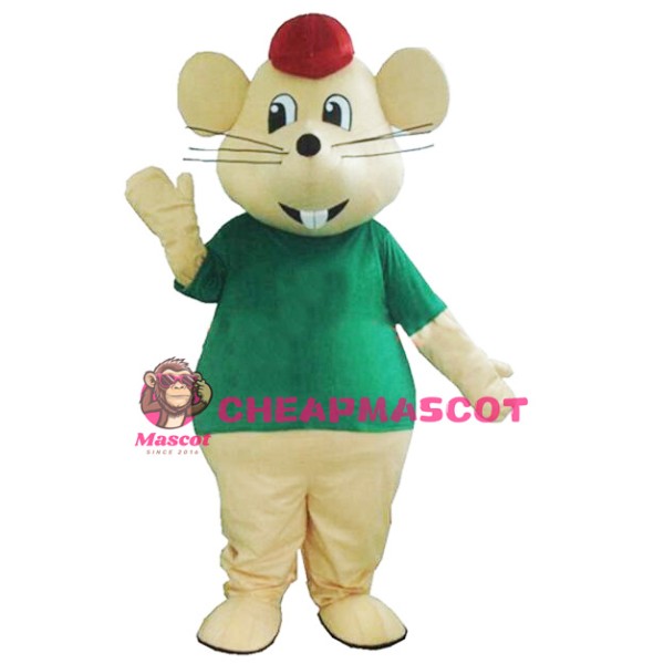 Happy Yellow Mouse Mascot Costume