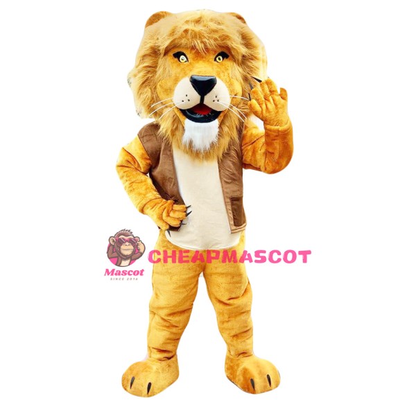 Power Realistic Lion Mascot Costume
