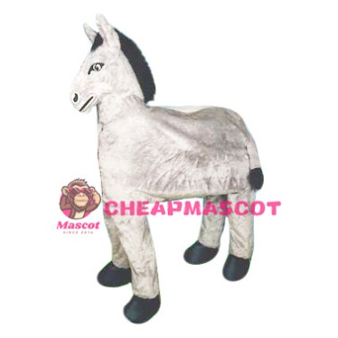 Friendly Two Person Donkey Mascot Costume