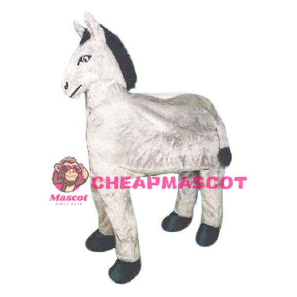 Realistic Grey Donkey Mascot Costume