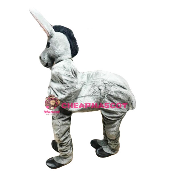 Friendly Two Person Donkey Mascot Costume