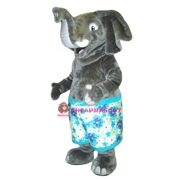 Cute Realistic Elephant Mascot Costume