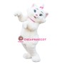 Superb White Cat Mascot Costume