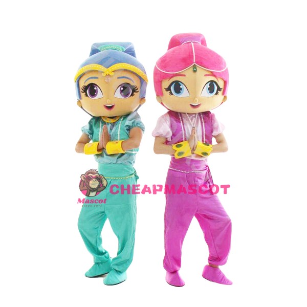 Twin Jasmine Shimmer Girls Mascot Costume