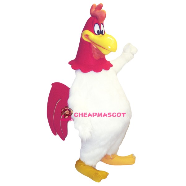Superb White Chicken Mascot Costume