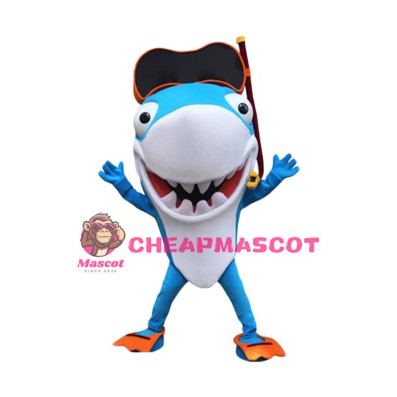 Diving Shark Mascot Costume