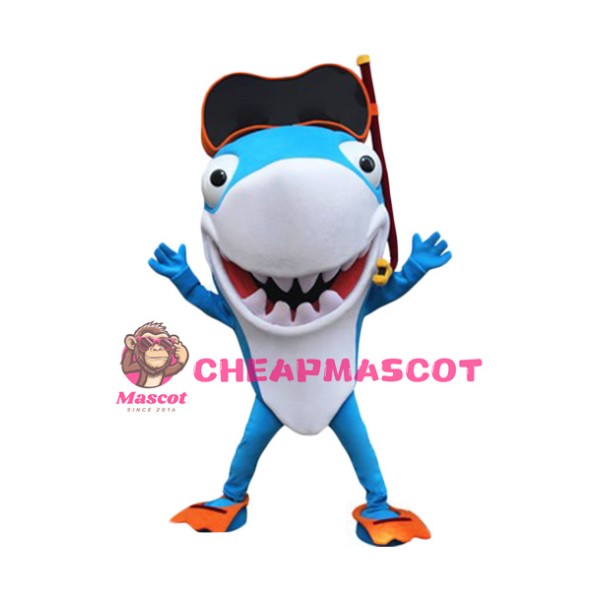 Diving Shark Mascot Costume