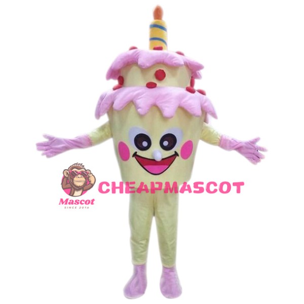 Happy Lightweight Birthday Cake Mascot Costume