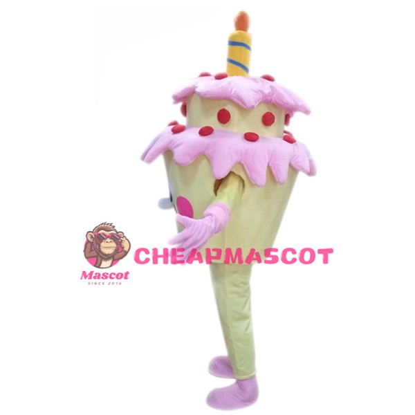 Happy Lightweight Birthday Cake Mascot Costume