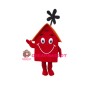 Superb Red House Mascot Costume