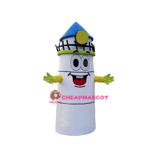 Superb White Lighthouse Mascot Costume