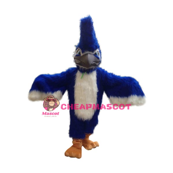 Superb Fierce Blue Jay Mascot Costume