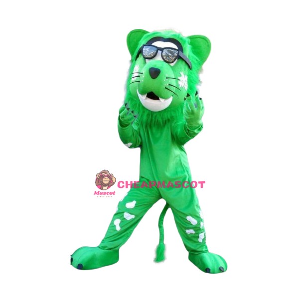 Green Lion Mascot Costume