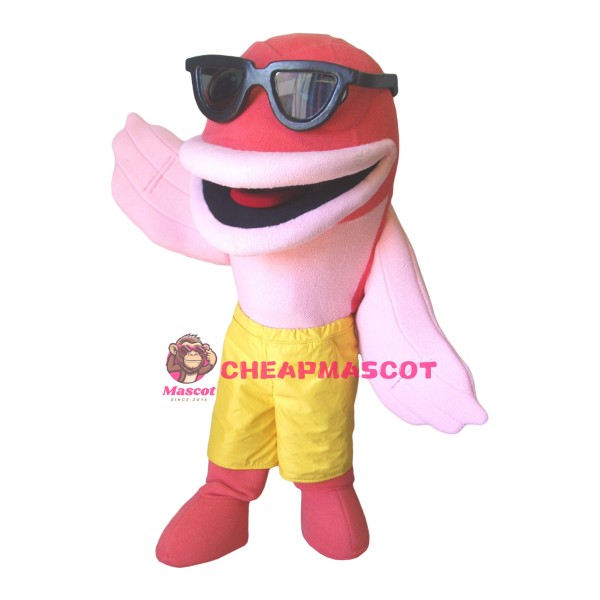 Superb Salmon Mascot Costume