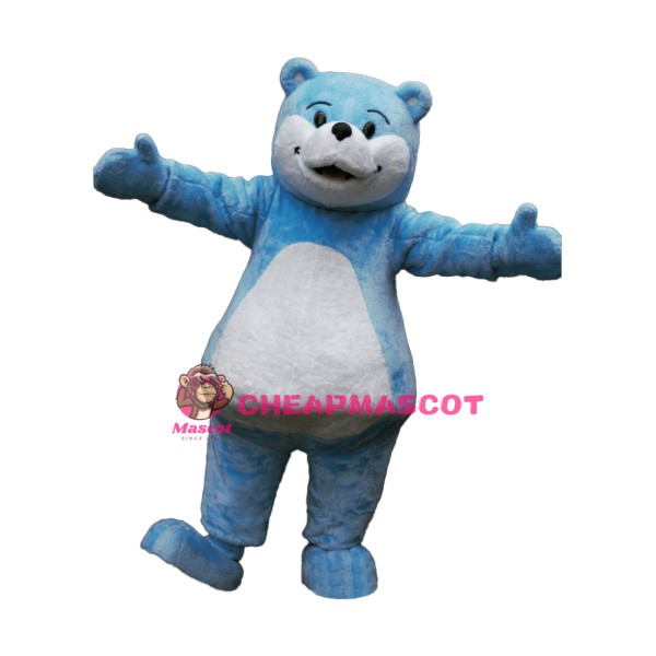 Lovely Blue & White Bear Mascot Costume