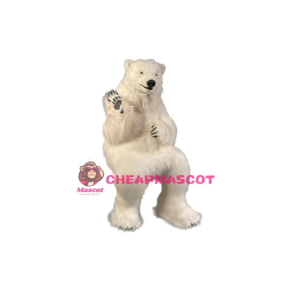 Realistic Lightweight Polar Bear Mascot Costume