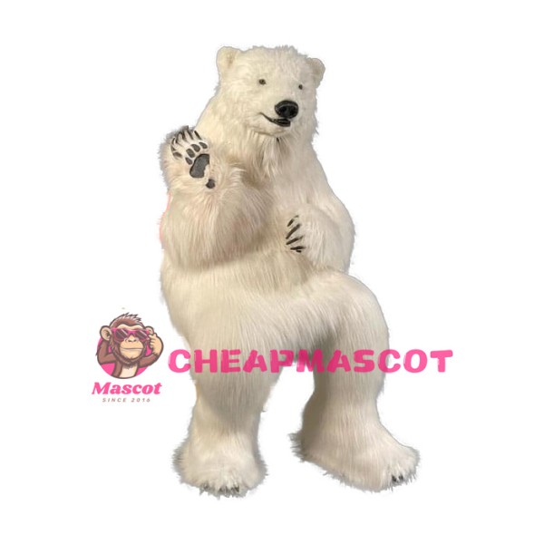 Realistic Lightweight Polar Bear Mascot Costume