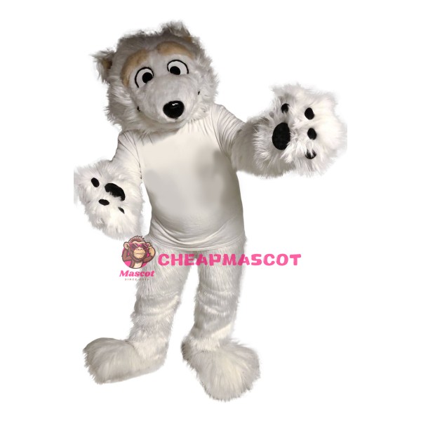 Friendly Polar Bear Mascot Costume for Adult