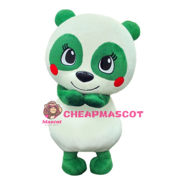 Green Cute Panda Mascot Costume