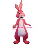 Superb Pink Rabbit Mascot Costume