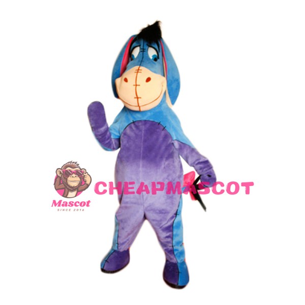 Superb Blue Donkey Mascot Costume