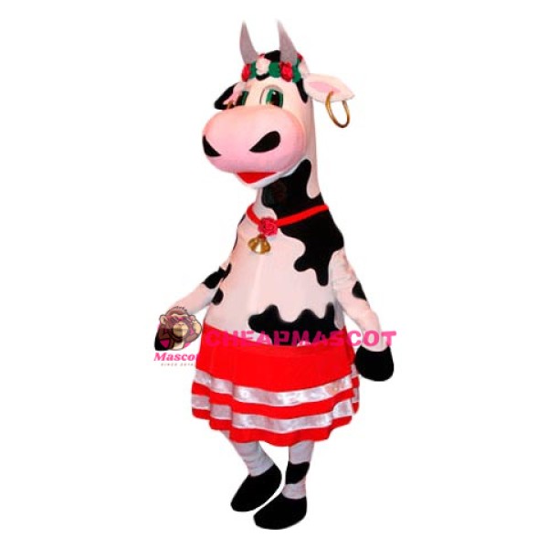 Superb Beautiful Cow Mascot Costume