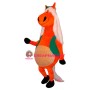White Temple Hair Horse Mascot Costume