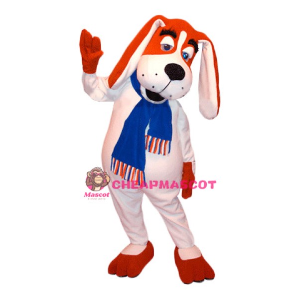 Lovely White Dog Mascot Costume for Adult