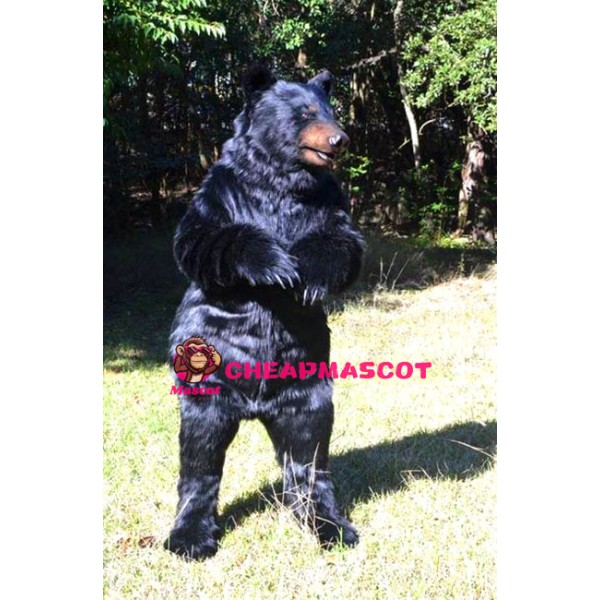 Realistic Wild Black Bear Mascot Costume