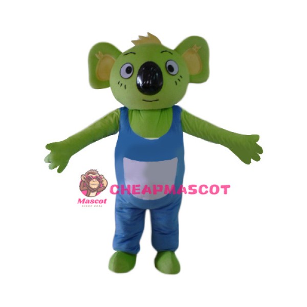Cartoon Green Koala Mascot Costume