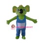 Cartoon Green Koala Mascot Costume
