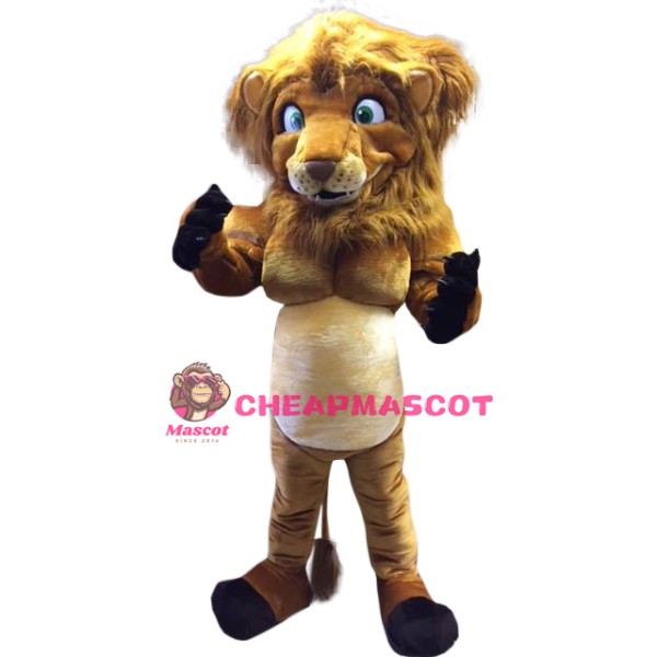 Muscular Lion Mascot Costume
