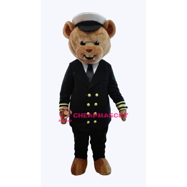 Captain Bear Mascot Costume
