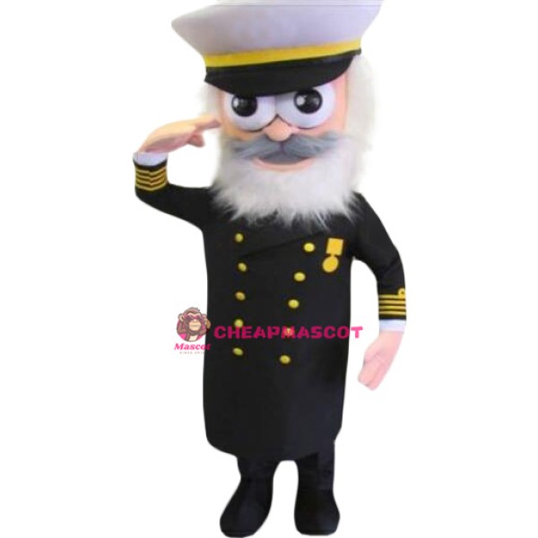 Superb Old Captain Mascot Costume