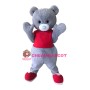 Lovely Grey Bear Mascot Costume