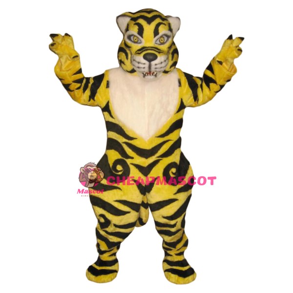 Yellow Tiger Mascot Costume