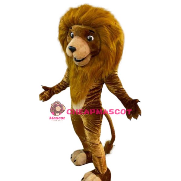 Realistic Friendly Lion Mascot Costume