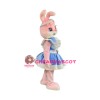 Lovely Pink Rabbit Mascot Costume