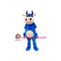 Superb Blue Cow Mascot Costume
