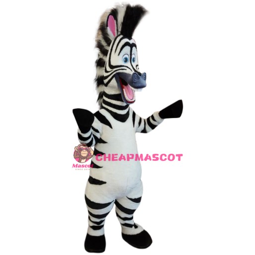 Superb Happy Zebra Mascot Costume